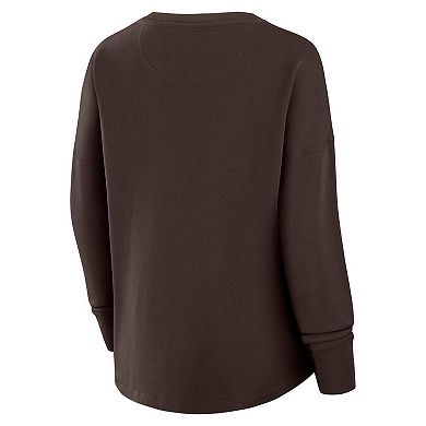 Women's Fanatics Brown San Diego Padres Oversized Hope Pullover Sweatshirt