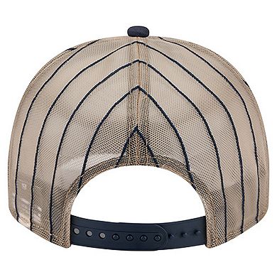 Men's New Era Navy Houston Astros Vintage Arched Foam Front 9FIFTY A-Frame Adjustable Trucker Hat