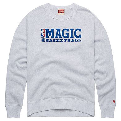 Unisex Homage Ash Orlando Magic Logoman Retro Tri-Blend Raglan Sweatshirt