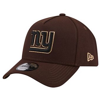 Men's New Era Dark Brown New York Giants Burnt Wood A-Frame 9FORTY Adjustable Hat