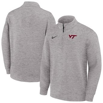 Men's Nike Gray Virginia Tech Hokies Coaches Dri-FIT Half-Zip Pullover