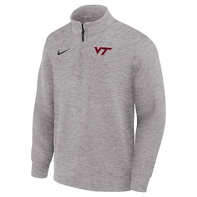 Men's Nike Gray Virginia Tech Hokies Coaches Dri-FIT Half-Zip Pullover