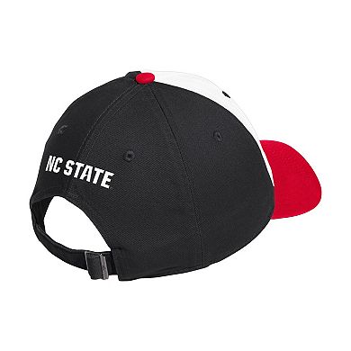 Unisex adidas White/Red NC State Wolfpack Seasonal Baseball Slouch Adjustable Hat