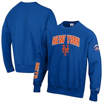 Men's Champion Royal New York Mets Reverse Weave Chenille Sweatshirt
