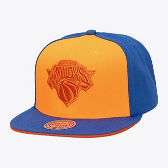 Men's Mitchell & Ness Orange/Blue New York Knicks Color Pop Snapback Hat