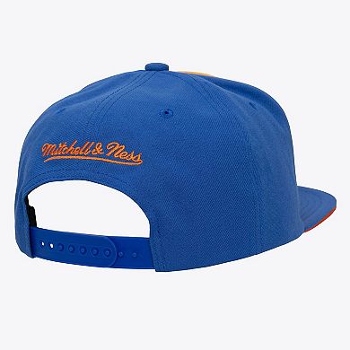 Men's Mitchell & Ness Orange/Blue New York Knicks Color Pop Snapback Hat