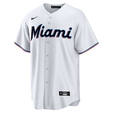 Men's Nike White Miami Marlins Home Big & Tall Replica Jersey