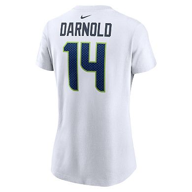 Women's Nike Sam Darnold White Seattle Seahawks Player Name & Number T-Shirt