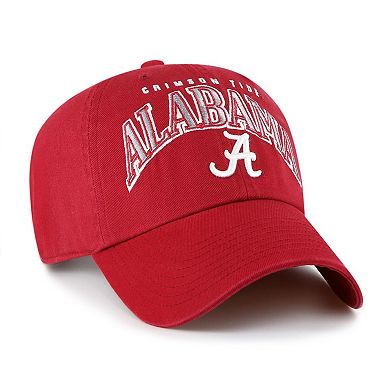 Men's '47 Crimson Alabama Crimson Tide Clean Up Adjustable Hat