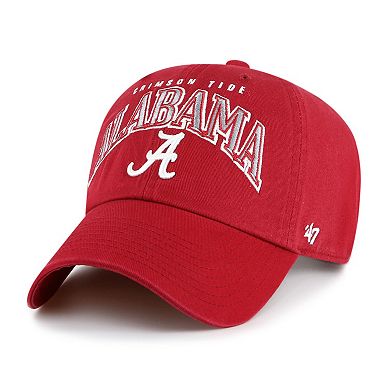 Men's '47 Crimson Alabama Crimson Tide Clean Up Adjustable Hat