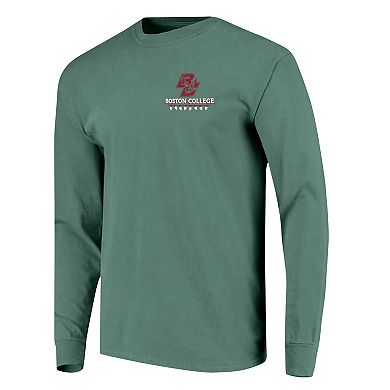 Men's Image One Light Green Boston College Eagles Holiday Long Sleeve T-Shirt