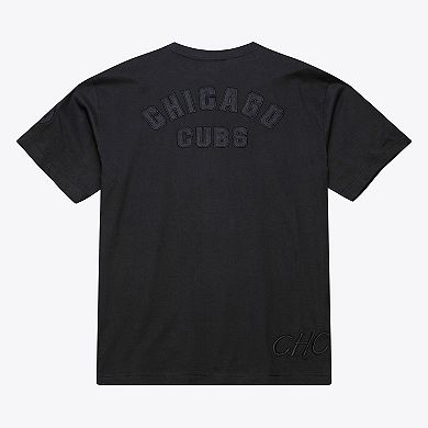 Men Mitchell & Ness Black Chicago Cubs Cooperstown Collection Phantom T-Shirt
