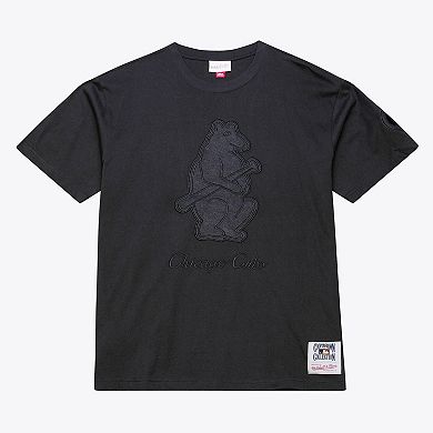 Men Mitchell & Ness Black Chicago Cubs Cooperstown Collection Phantom T-Shirt