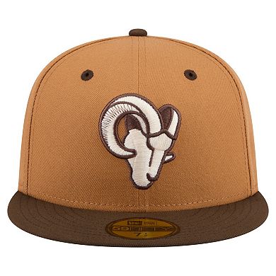 Men's New Era Light Brown/Dark Brown Los Angeles Rams Two-Tone Walnut 59FIFTY Fitted Hat