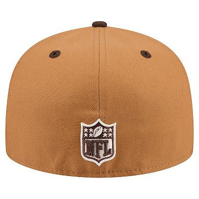 Men's New Era Light Brown/Dark Brown Los Angeles Rams Two-Tone Walnut 59FIFTY Fitted Hat