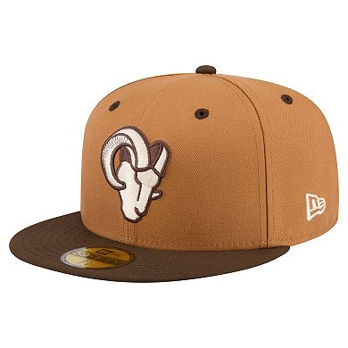 Men's New Era Light Brown/Dark Brown Los Angeles Rams Two-Tone Walnut 59FIFTY Fitted Hat