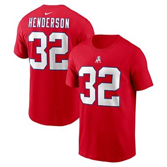 Men's Nike TreVeyon Henderson Red New England Patriots Name & Number T-Shirt