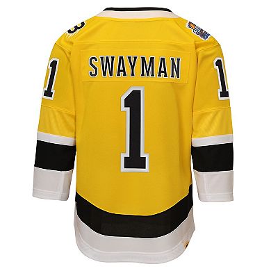 Youth Outerstuff Jeremy Swayman Gold Boston Bruins 2026 NHL Stadium Series Premier Jersey