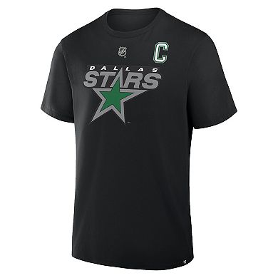 Men's Fanatics Jamie Benn Black Dallas Stars Authentic Stack Name & Number T-Shirt