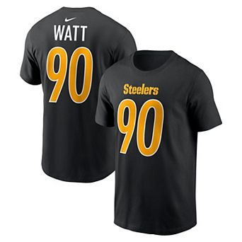 Men's Nike T.J. Watt Black Pittsburgh Steelers Carbon Name & Number T-Shirt
