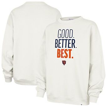 Women's '47 Cream Chicago Bears Good. Better. Best. Imprint Oversized Sweatshirt