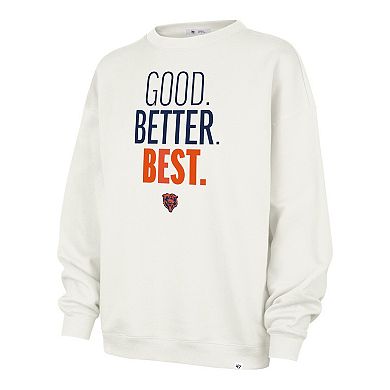 Women's '47 Cream Chicago Bears Good. Better. Best. Imprint Oversized Sweatshirt