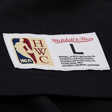 Men's Mitchell & Ness Black Boston Celtics Hardwood Classics Throw It Back Premium T-Shirt