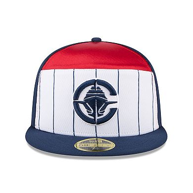 Men's New Era White/Navy LA Clippers 2025 NBA Tip Off Split Panel 59FIFTY Fitted Hat