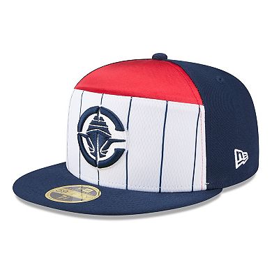 Men's New Era White/Navy LA Clippers 2025 NBA Tip Off Split Panel 59FIFTY Fitted Hat