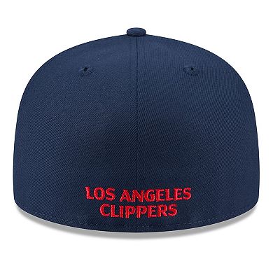 Men's New Era White/Navy LA Clippers 2025 NBA Tip Off Split Panel 59FIFTY Fitted Hat
