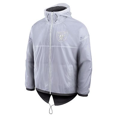 Men's Fanatics White Las Vegas Raiders Type Play Down Full-Zip Jacket