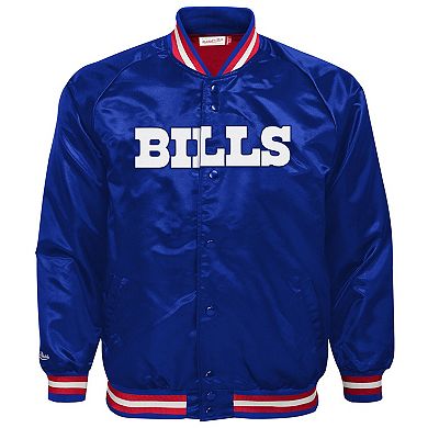 Youth Mitchell & Ness Royal Buffalo Bills Lightweight Full-Snap Satin Jacket