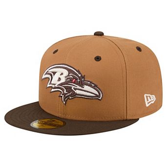 Men's New Era Light Brown/Dark Brown Baltimore Ravens Two-Tone Walnut 59FIFTY Fitted Hat