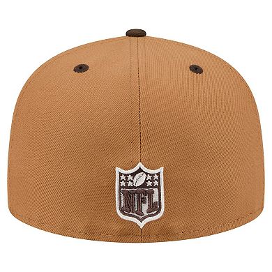 Men's New Era Light Brown/Dark Brown Baltimore Ravens Two-Tone Walnut 59FIFTY Fitted Hat