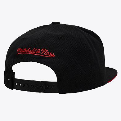 Men's Mitchell & Ness Red/Black Philadelphia 76ers Color Pop Snapback Hat
