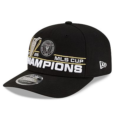 Men's New Era Black Inter Miami CF 2025 MLS Cup Champions Locker Room 9SEVENTY Adjustable Hat