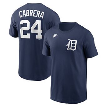 Men's Nike Miguel Cabrera Navy Detroit Tigers Cooperstown Collection Name & Number T-Shirt