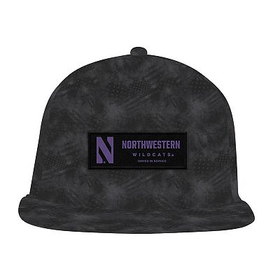 Men's Under Armour Charcoal Northwestern Wildcats Freedom Collection ArmourFuse Snapback Hat