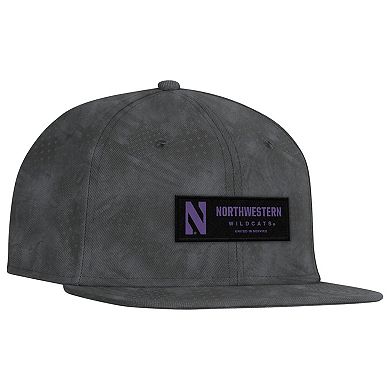 Men's Under Armour Charcoal Northwestern Wildcats Freedom Collection ArmourFuse Snapback Hat