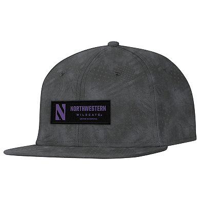 Men's Under Armour Charcoal Northwestern Wildcats Freedom Collection ArmourFuse Snapback Hat