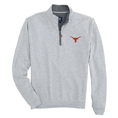 Men's johnnie-O Gray Texas Longhorns Sully Tri-Blend Quarter-Zip Pullover