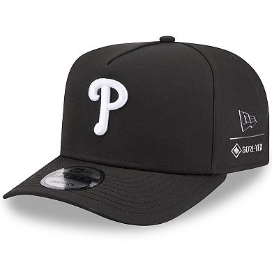 Men's New Era x GORE-TEX Black Philadelphia Phillies A-Frame 9FIFTY Adjustable Hat
