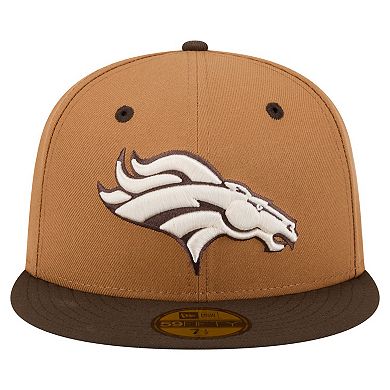 Men's New Era Light Brown/Dark Brown Denver Broncos Two-Tone Walnut 59FIFTY Fitted Hat