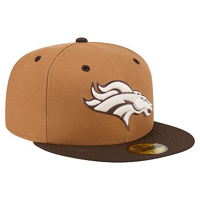 Men's New Era Light Brown/Dark Brown Denver Broncos Two-Tone Walnut 59FIFTY Fitted Hat