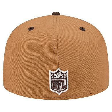 Men's New Era Light Brown/Dark Brown Denver Broncos Two-Tone Walnut 59FIFTY Fitted Hat