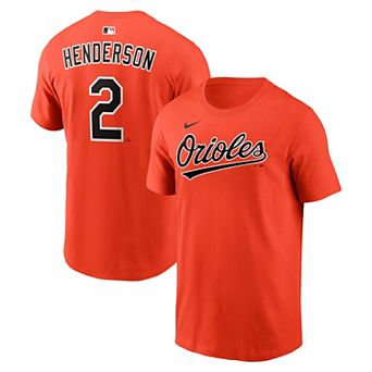 Men's Nike Gunnar Henderson Orange Baltimore Orioles Name & Number T-Shirt