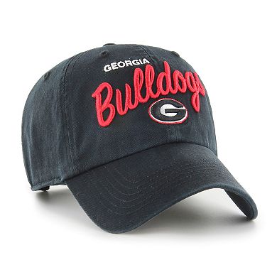 Men's '47 Black Georgia Bulldogs Phoebe Clean Up Adjustable Hat