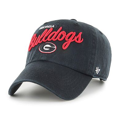 Men's '47 Black Georgia Bulldogs Phoebe Clean Up Adjustable Hat