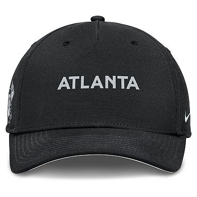 Men's Nike Black Atlanta Braves Rise Performance Adjustable Hat