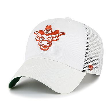 Men's '47 White Texas Longhorns College Vault Clean Up Adjustable Hat